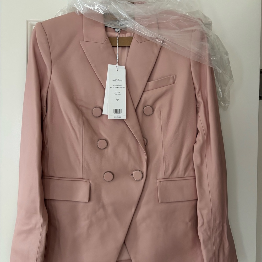 Veronica Beard Dusty Rose Double-Breasted Blazer